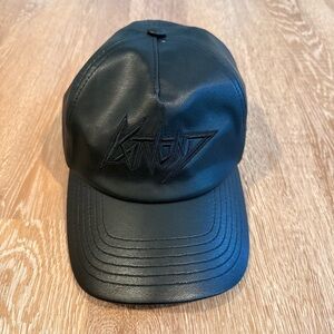 Kat Von D black faux leather hat 
Great condition barely worn